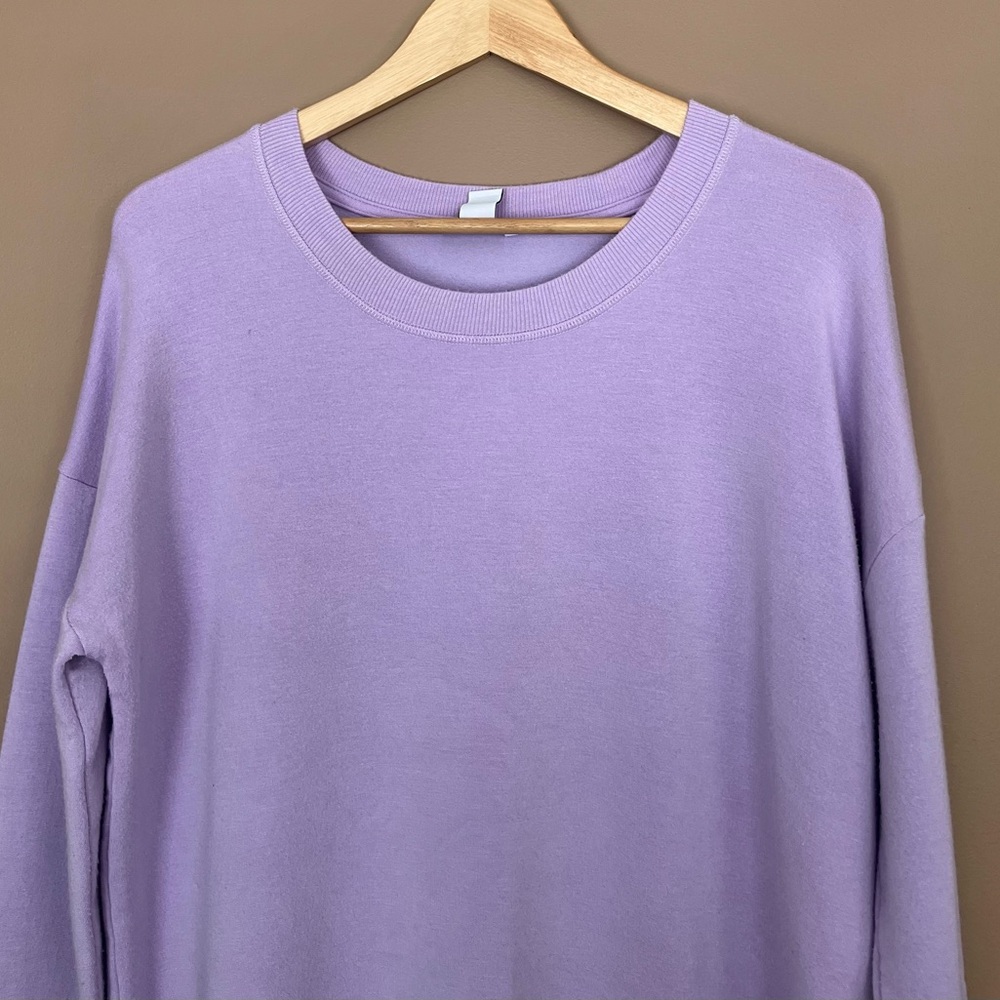 {Athleta} Coaster Luxe Pullover Sweatshirt in Lilac Purple - Women's Medium - Picture 2 of 9